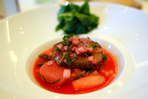 Foie-Gras 'en Papillote' and Radish Bouillon