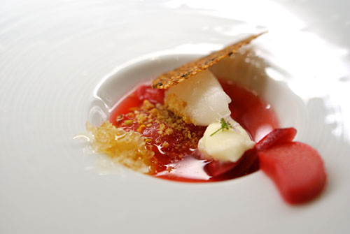 Chamomile-Stewed Rhubarb