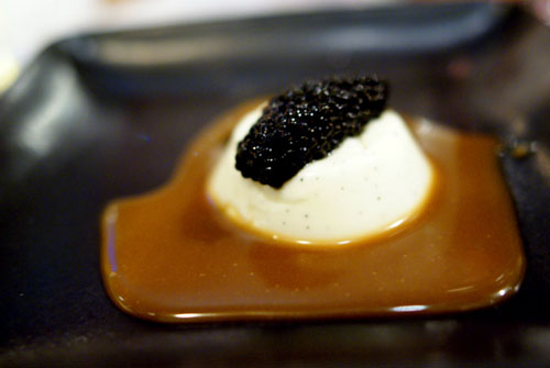 Panna Cotta, Caviar, Caramel