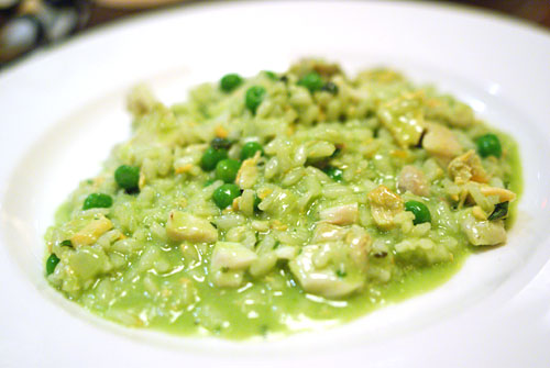 Seafood Risotto, Peas, Pesto