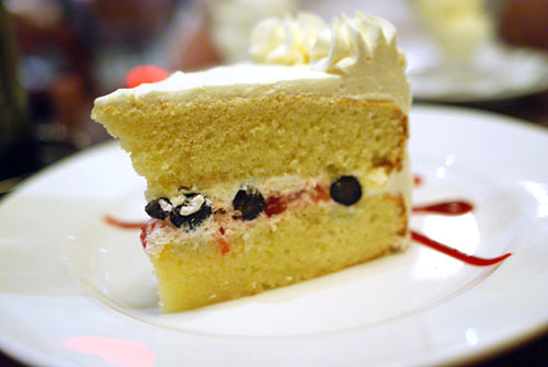 Strawberry and Blueberry Sponge Cake with Whipped Cream