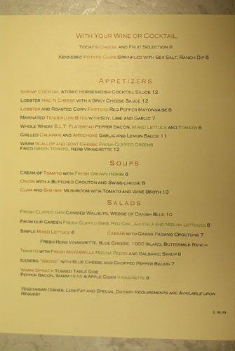 ParkAve Menu