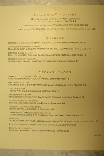 ParkAve Menu