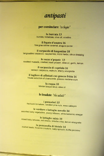 Drago Centro Menu