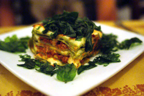 Lasagna Verde 'Omaggio Nonna Elvira' with Beef and Veal Ragú