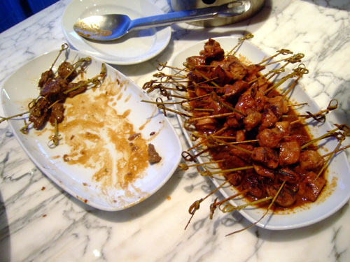 Beef and Chicken Skewers