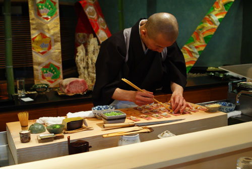 Hiro-san Preparing Toro Tataki