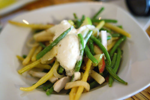 Green Beans Salad Peach Coconut Apple Horseradish & Lemongrass