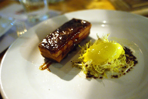 Lacquered Pork Belly Mustard Ice Cream Vadouvan