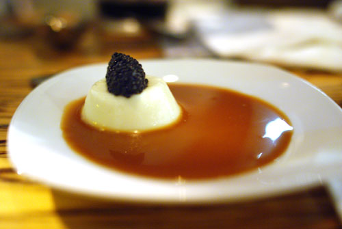 Creme Fraiche Panna Cotta Caramel Caviar