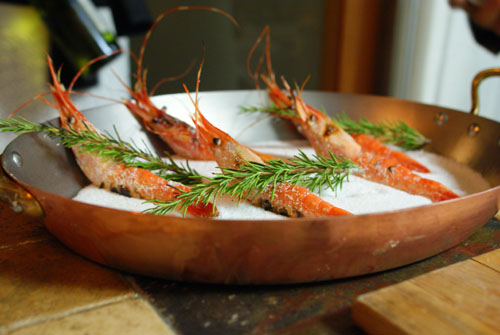 grilled santa barbara spot prawns