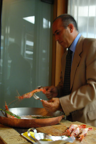 grilled santa barbara spot prawns