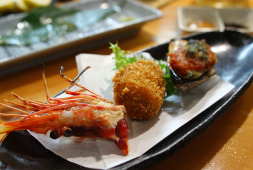 Mussel, Croquette, Shrimp Head