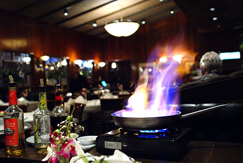 Tableside Banana Flambe