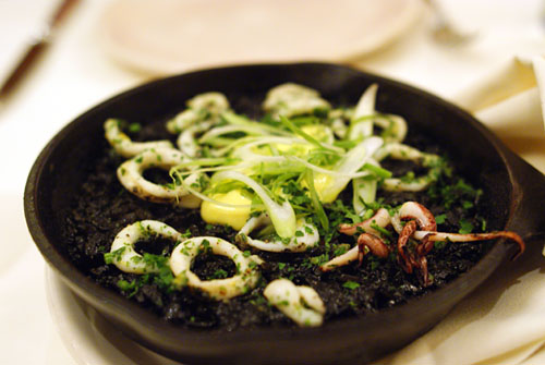 Arroz Negro with Squid and Saffron Aïoli