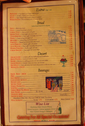 Ashoka the Great Menu