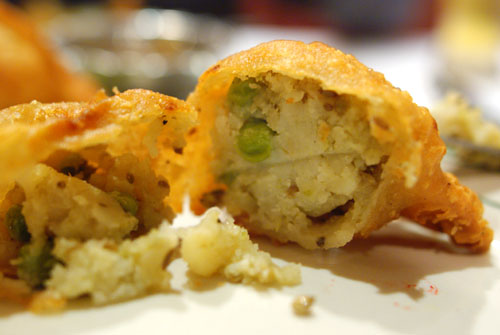 Vegetable Samosa Interior