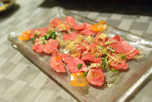 Beef Tongue Carpaccio