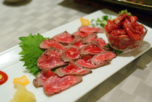 Beef Tataki & Beef Throat Sashimi