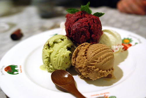 Selection of Ice Creams and Sorbets