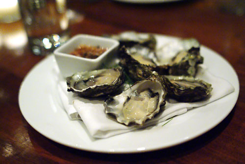 Oysters, beau-soleil, cabernet mignonette