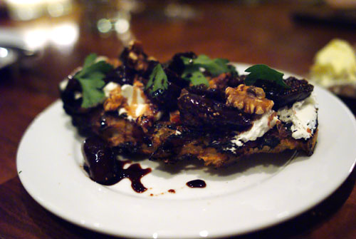 Bruschetta, balsamic roasted figs, goat cheese, walnuts, aged balsamic