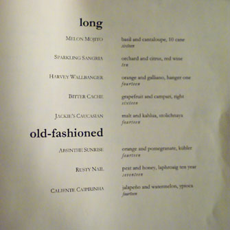 Cocktail List