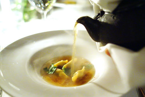 Duck confit agnolotti