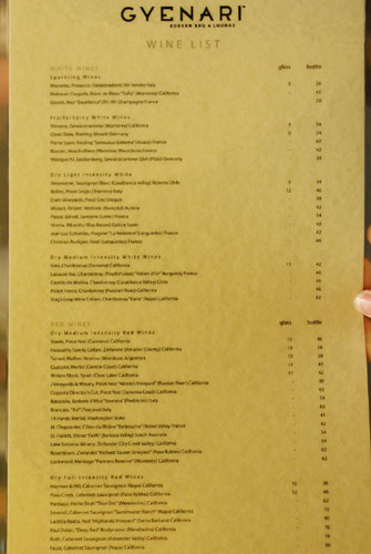 Wine List