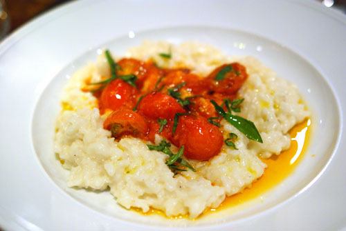 Risotto con Pomodori Organici e Crostini