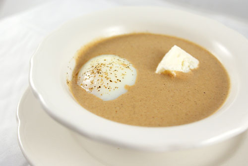 Bread Soup with Gruyere Marshmallow