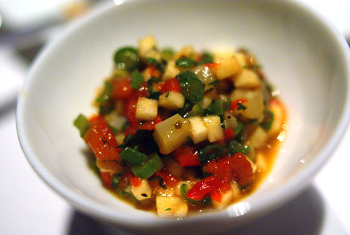 Salad of Cuttlefish, Haricot Vert, Red Bell Pepper, Celeriac