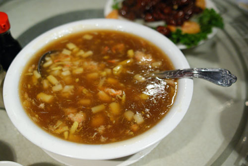 Crab Meat Shark's Fin with Asparagus Soup