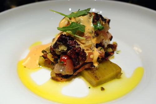 Charred Baby Octopus Caponata