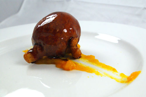 Foie Gras Beignet, Saffron-Dried Apricots