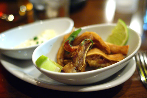 Crispy Pig Ear with Lime & Horseradish Aioli