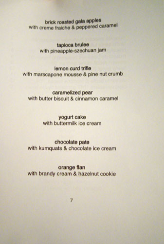 Lazy Ox Canteen Dessert Menu