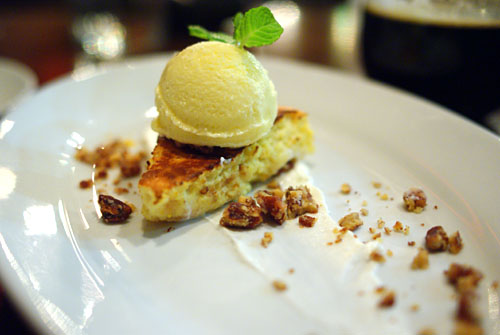 Yogurt Cake with Buttermilk Ice Cream