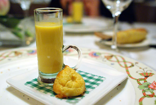 Apple-Rutabaga Soup with Gougère