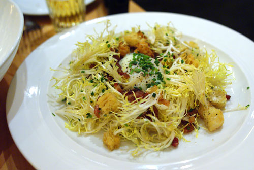 Salad Frisee, with Lardons, Poached Egg