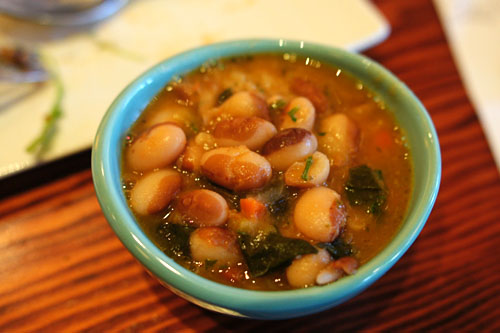 rustic rancho gordo 'yellow eye' bean stew