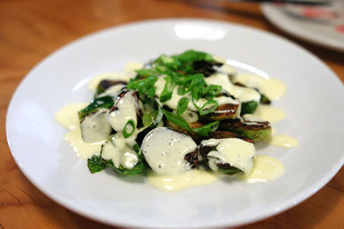 Brussels sprouts, hollandaise