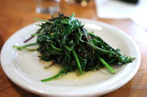 Sautéed kale, broccoli leaf, garlic & chili