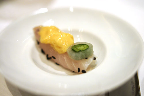 Rice Wine Marinated Shima Aji