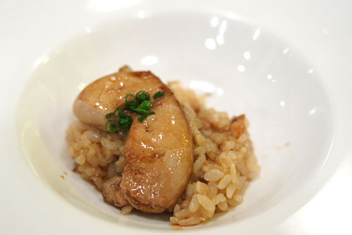 Unagi and Gobo Risotto with Foie Gras