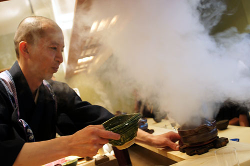 Sake-Steamed Red Snapper