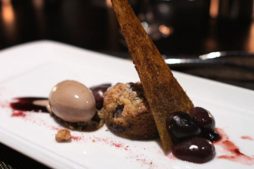 Pistachio Cherry Fondant Crumble