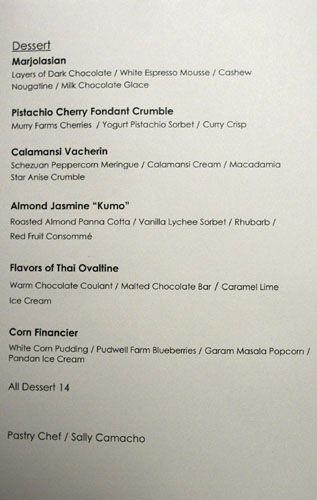 WP24 Dessert Menu