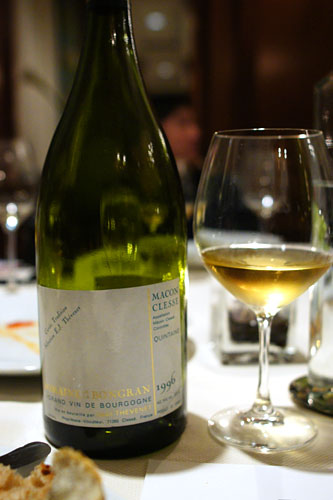 1996 Domaine de la Bongran (Thevenet) Mâcon Clessé Cuvée Tradition Sélection E.J. Thévenet