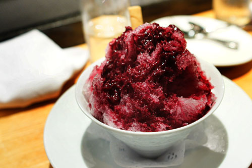 Grape and Calpico Shaved Ice